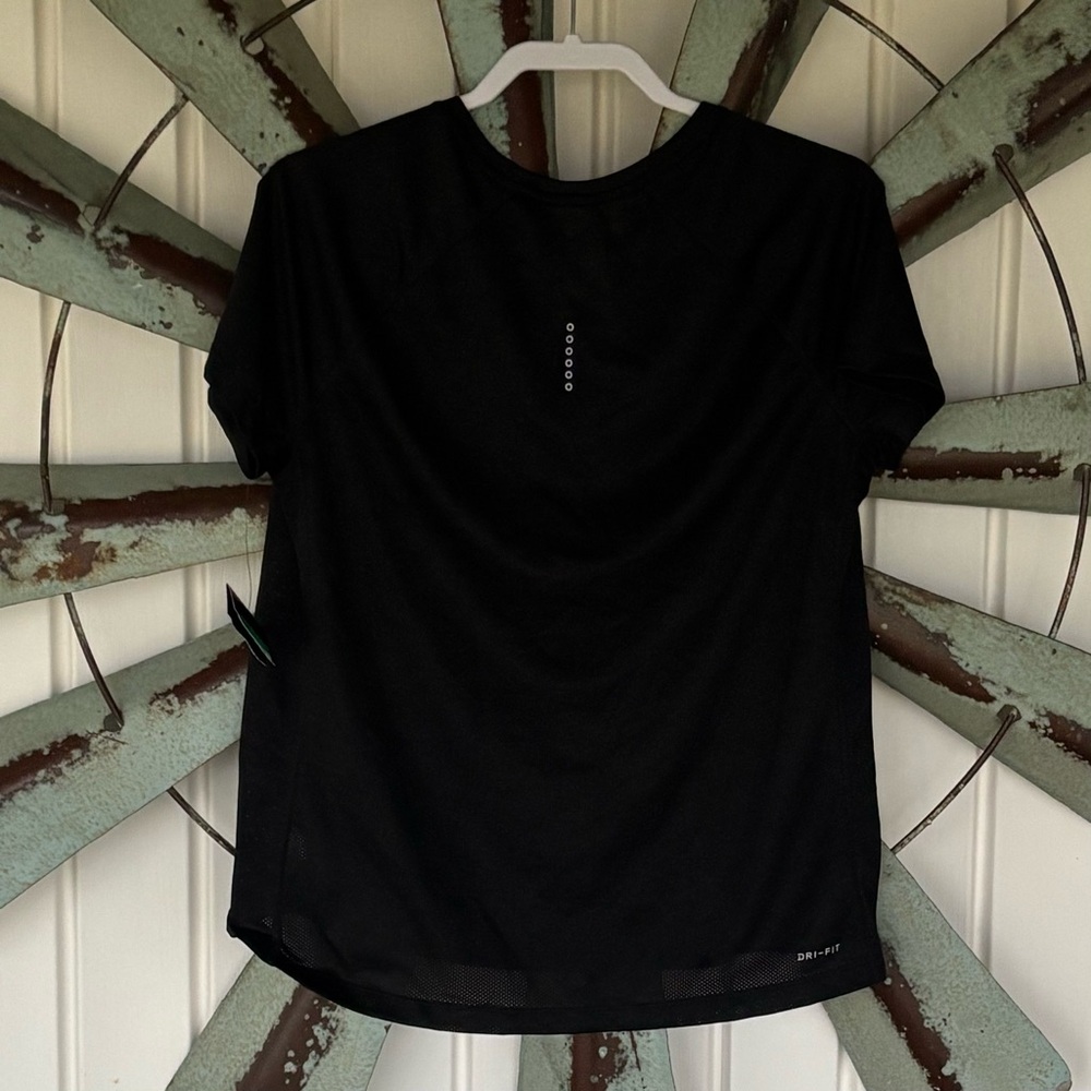 Nike Dry Fit Women's Black Shortsleeved Running Top Size XL - Picture 10 of 12